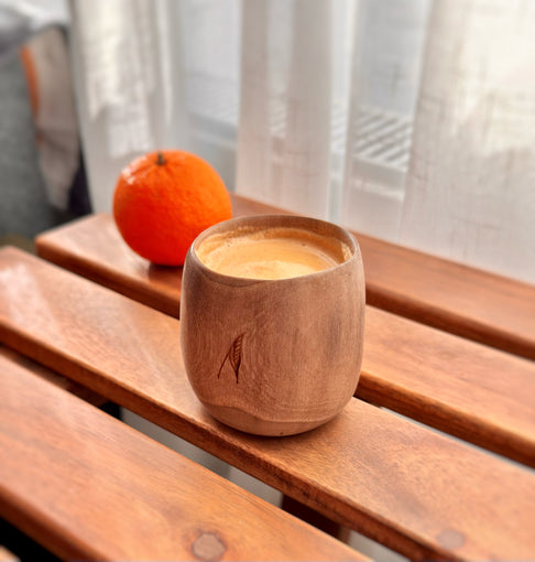 Cană din nuc pentru cafea și ceai