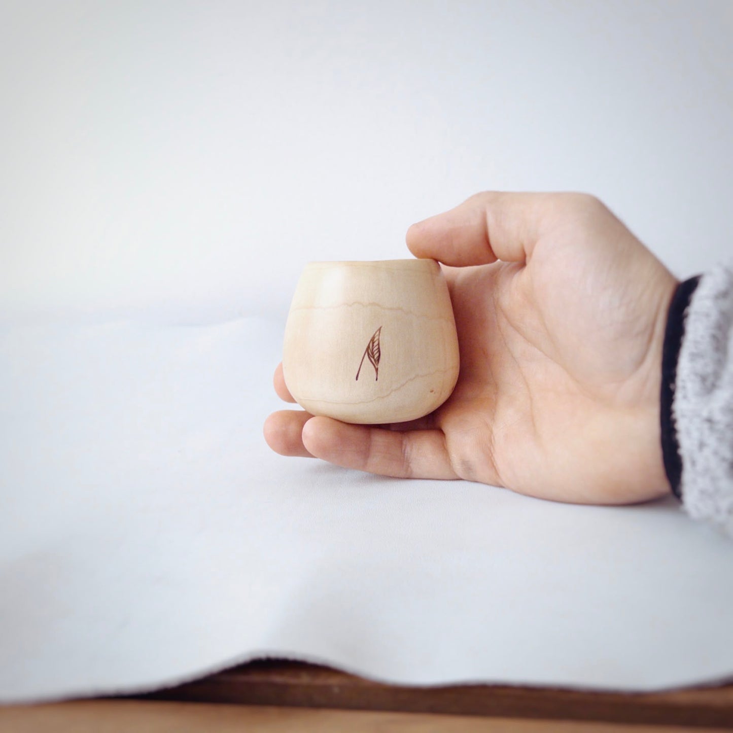 Cană pentru cafea din lemn de paltin de munte